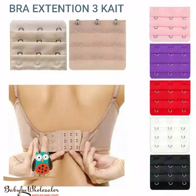 Bra extention kait 3 / Sambungan tali BH kaitan bra