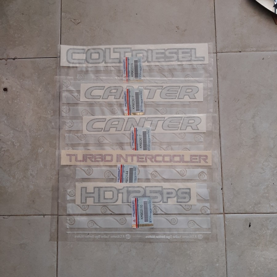 stiker coltdiesel canter turbo intercooler HD125ps set 5 pc