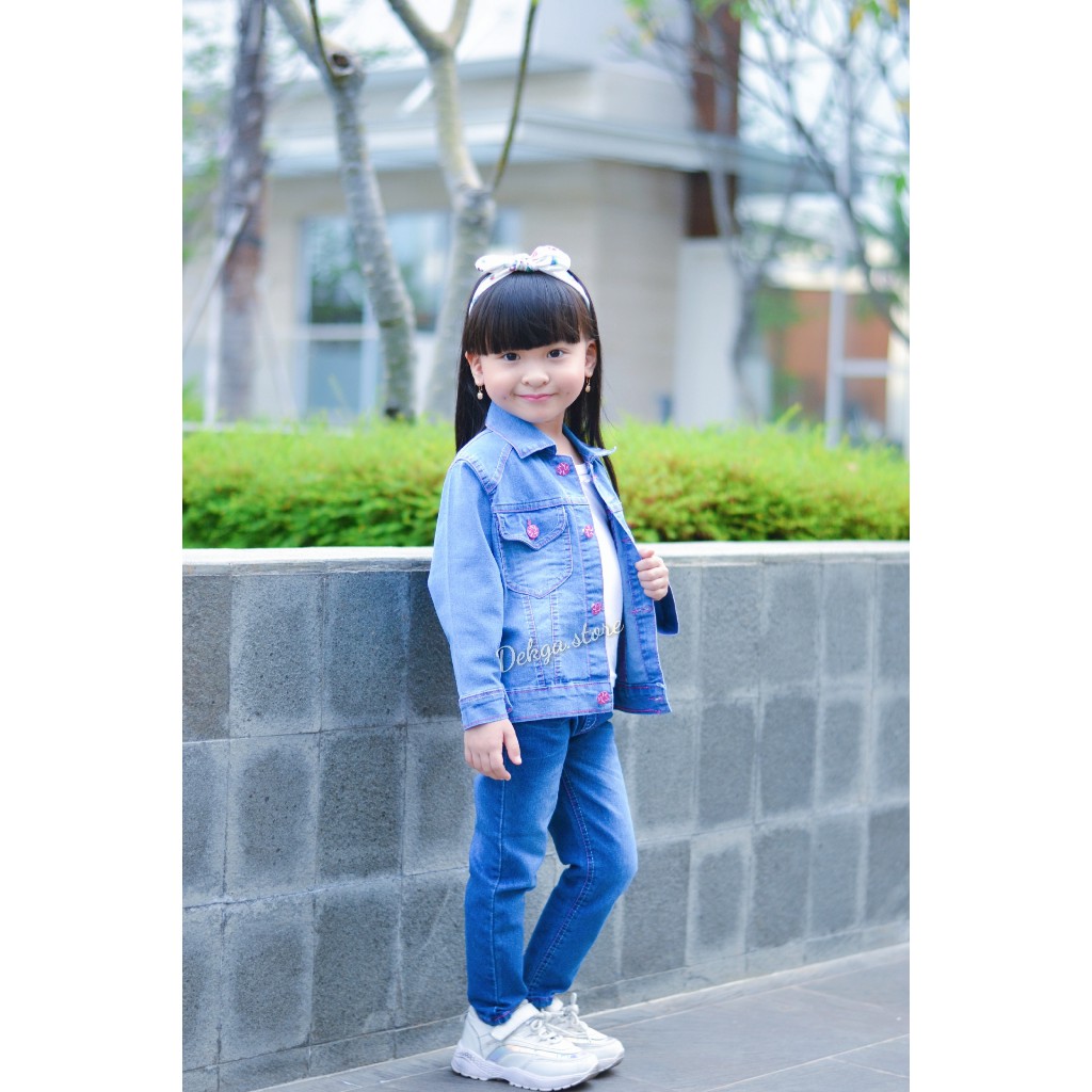 JAKET JEANS ANAK 2TH-12TH (PINK)