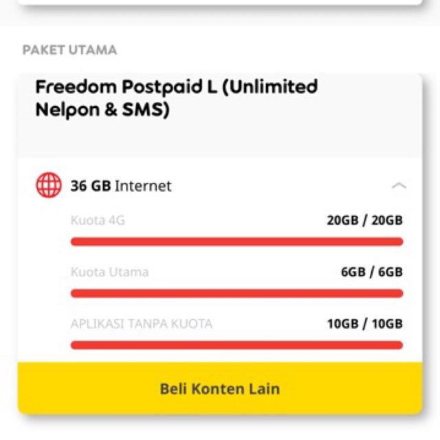 Pascabayar Indosat 36GB FULL 24Jam