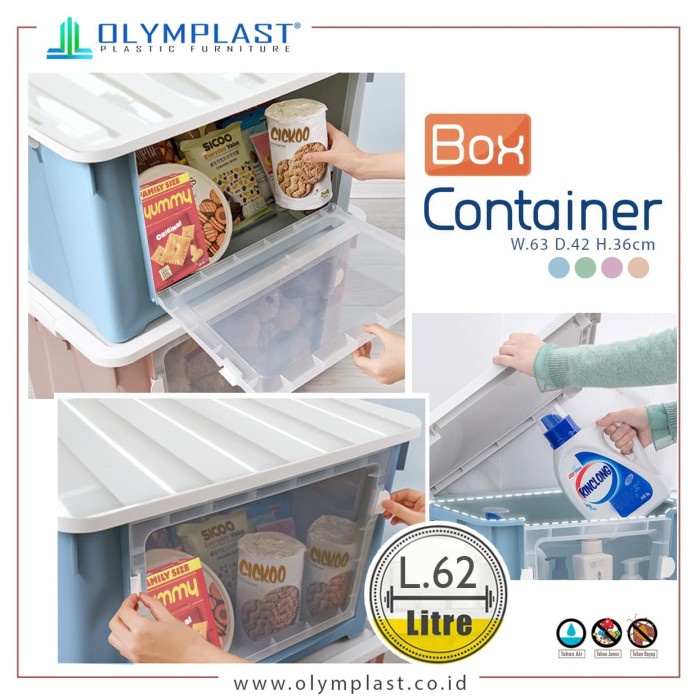 

Kotak Box Container Kontainer Olymplast Plastik 62 Liter By Gojek Realpict