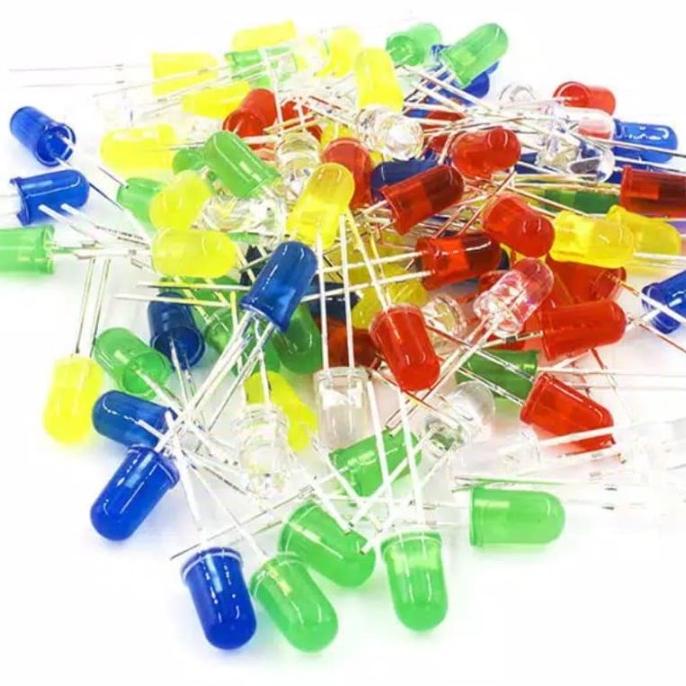 =====] paket lampu led 100 pcs 5mm 5 warna