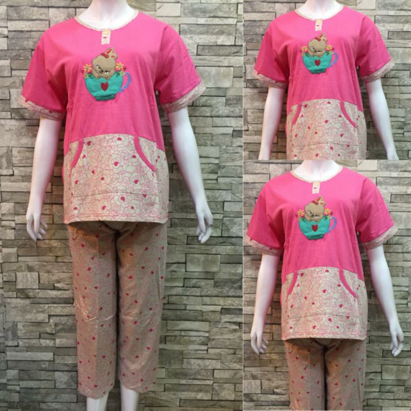 CP SIELIE WARNA | BAJU TIDUR DEWASA| PIYAMA | COD-6030 Pink