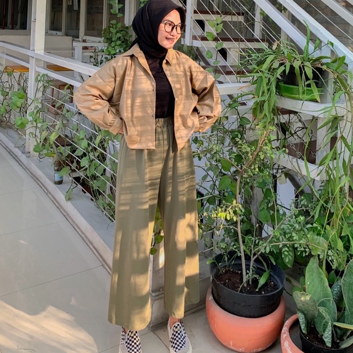 agasta crop balon polos oversize
