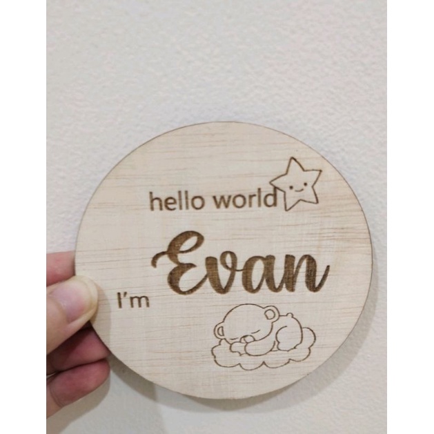 Custom papan nama bayi|baby New Born/Baby birthday