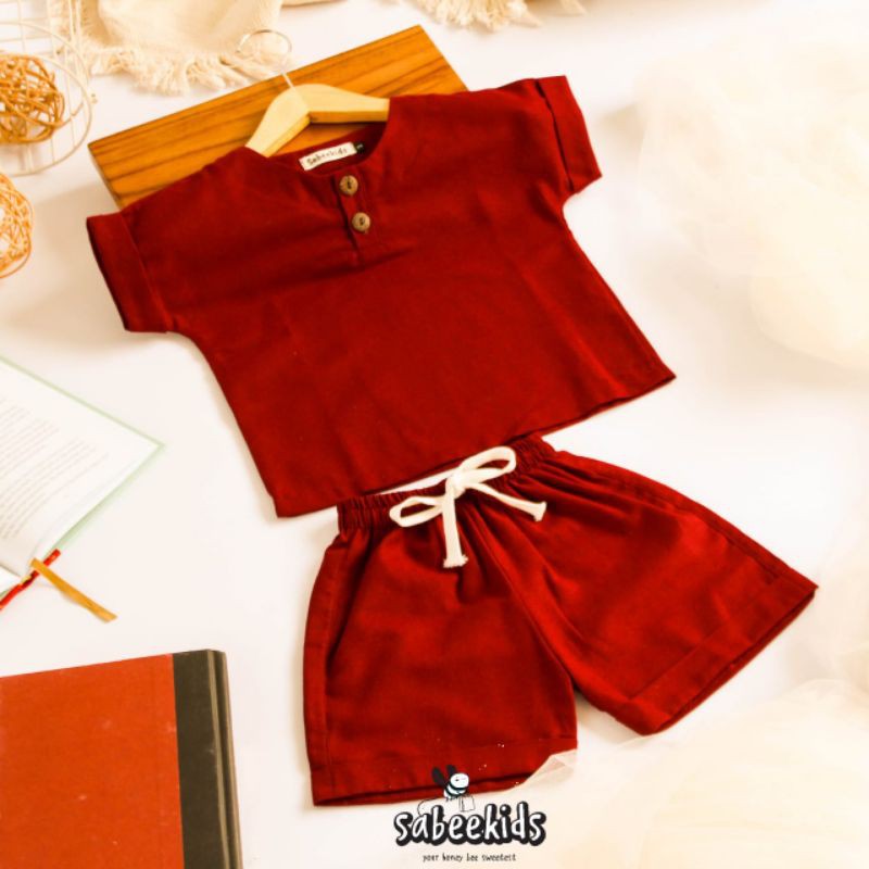 Noa set by sabeekids | setelan baju anak cowok cewek oneset anak