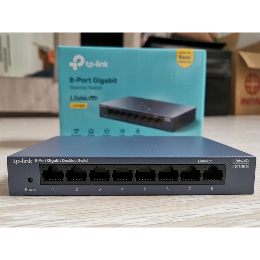 TPLINK LS108G 8-Port 10/ 100/ 1000Mbps Gigabit Desktop Network Switch