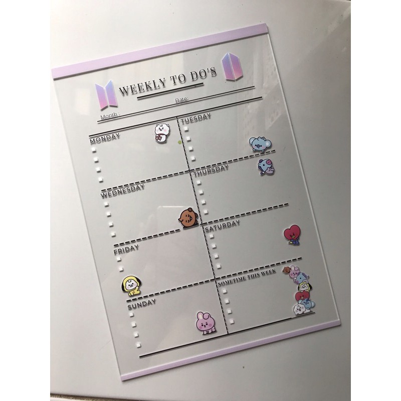 

WEEKLY PLANNER BT21 original by luxiful | WEEKLY PLANNER BTS | BTS | BT21