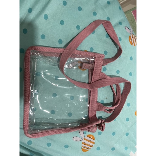tas transparant slingbag transparat PVC