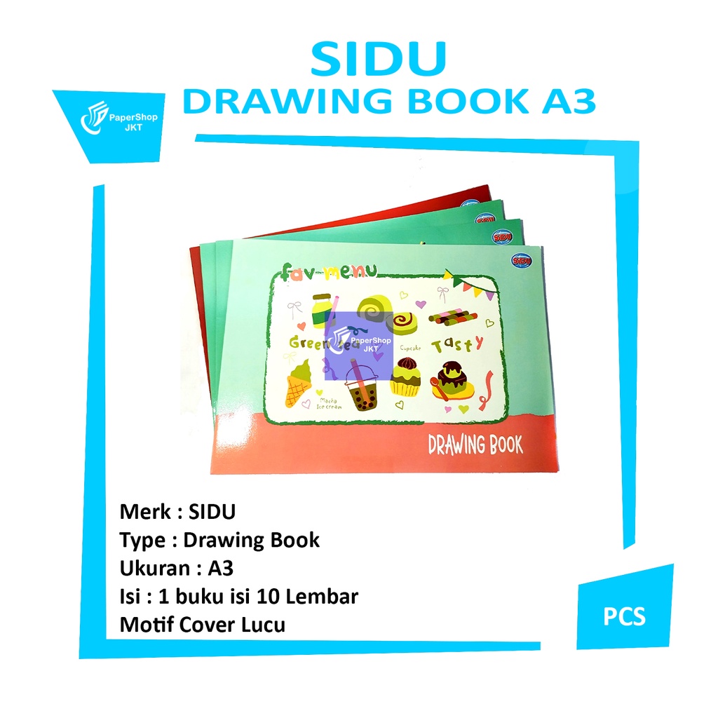 

SIDU - Drawing Book - Buku Gambar A3 Cover Lucu - Pcs