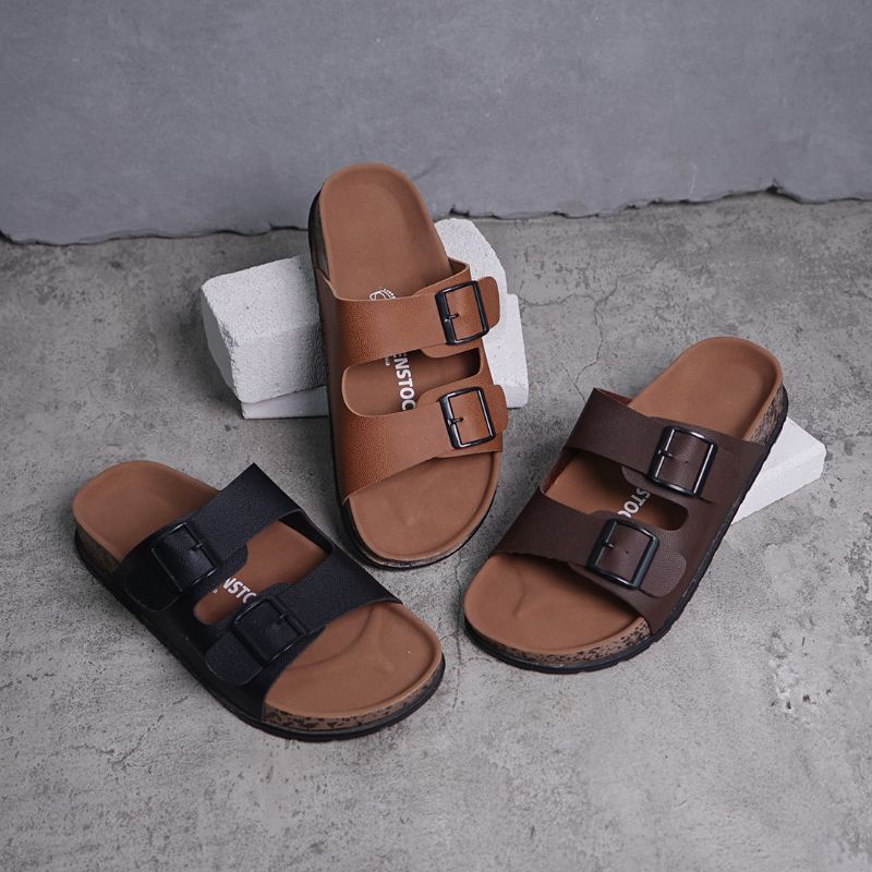 Dunkenstock ARIZONA Sandal kulit pria terbaru sendal cowok laki laki dewasa model 2022