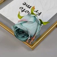 BUNGA ARTIFICIAL PREMIUM VINTAGE ROSE ECER PER PCS TANPA TANGKAI BUNGA HIAS DEKORASI BUKET TANAMAN ARTIFICIAL-Autumn Blue