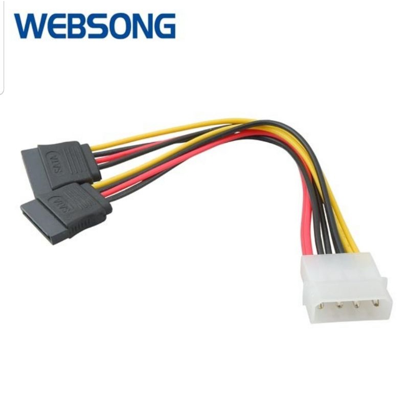 Kabel Power Molex to 2x SATA Cabang High Quality Websong