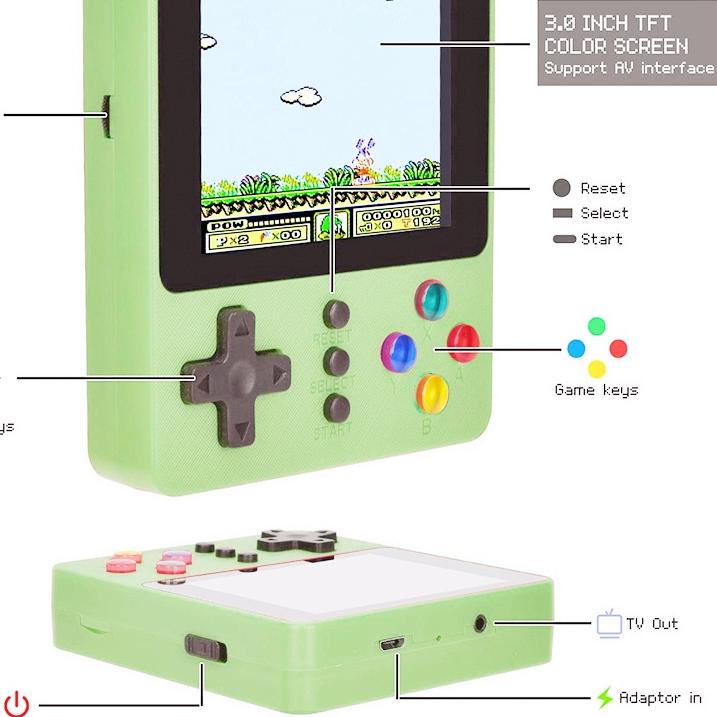 Harga Spesial Gameboy Retro 500 In 1 SUP Dual Stick Mini Game Boy Portable