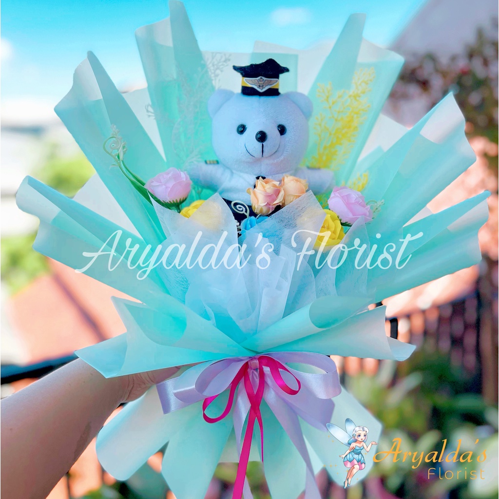 PREMIUM Bouquet Medium | Pixie Edition | Bobble Bouquet | Buket Bunga Kelulusan, Anniversary, Gradua