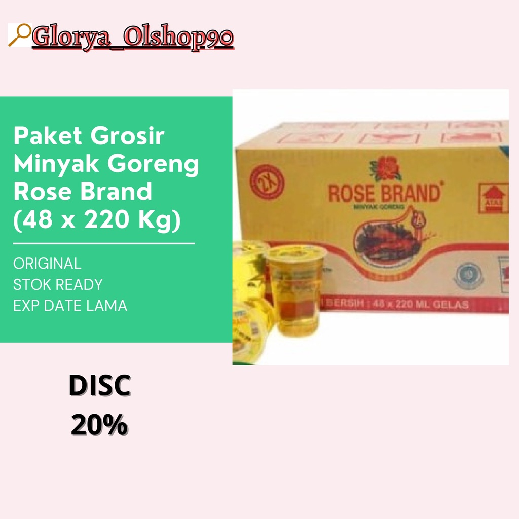 

SALE 20% Paket Grosir Minyak Goreng Rose Brand 220ml (1 DUS)