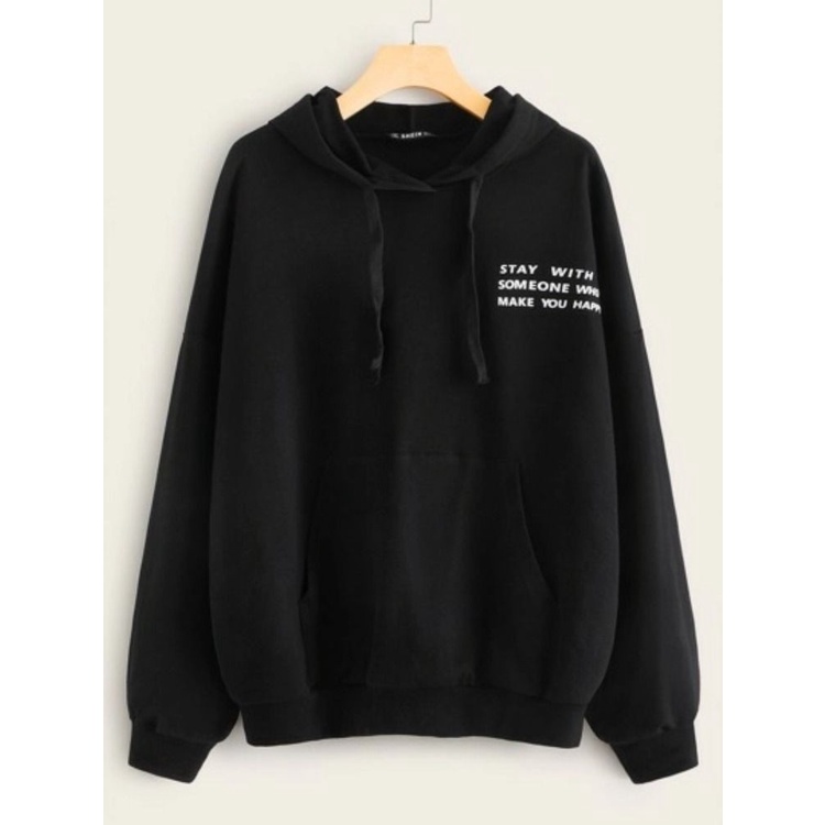 HOODIE UNISEX STAY WITH SOMEONE - ATASAN TEBAL TERLARIS