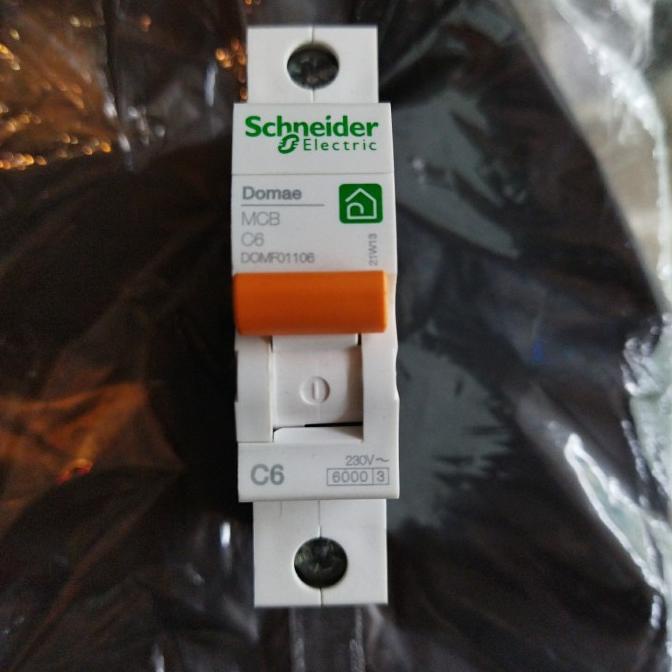 +++++] MCB (Mini Circuit Breaker) Domae Schneider 6A 6 Ampere Amper 1 Pole