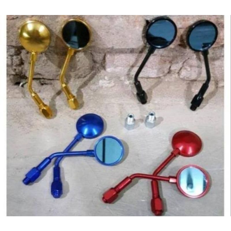 Spion Mini Bulat Kaca Biru Universal Honda Yamaha