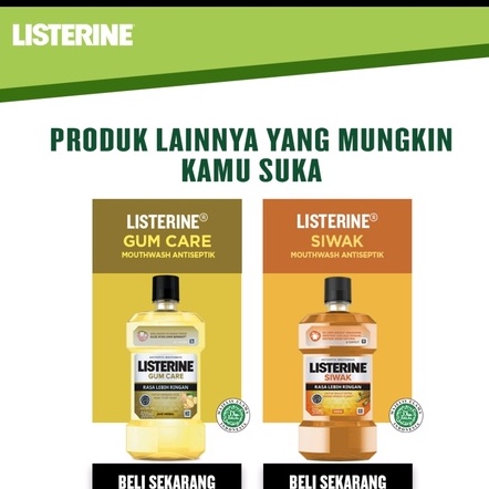 LISTERINE Natural Green Tea Mouthwash / Obat Kumur Antiseptik 250mL