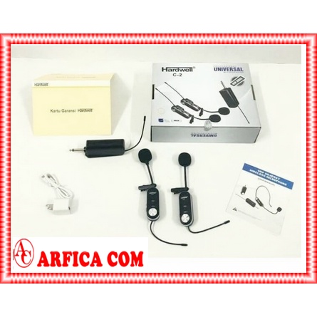 Mic Wireless HARDWELL C2 / C 2 / C-2 ORIGINAL 2 Clip On Jepit Wireless original hardwell