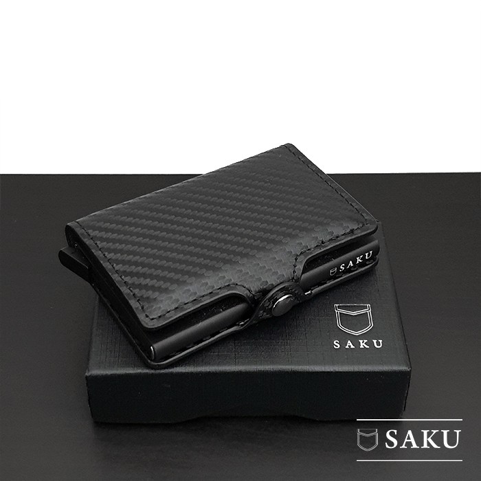 Dompet Pria SAKU Karbon Dompet Kartu Card Holder Dompet 