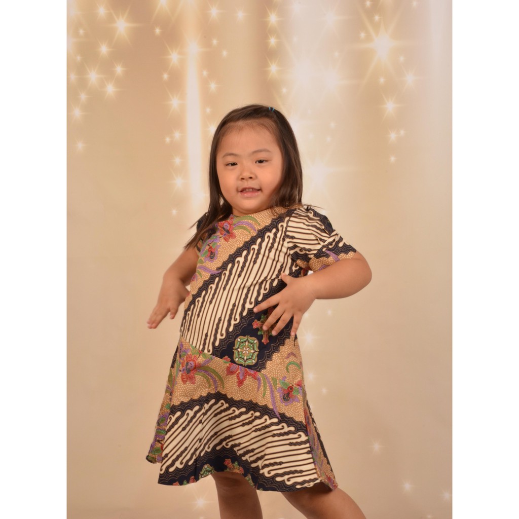 Dress Batik Fashion Anak Perempuan Bahan Katun Stretch