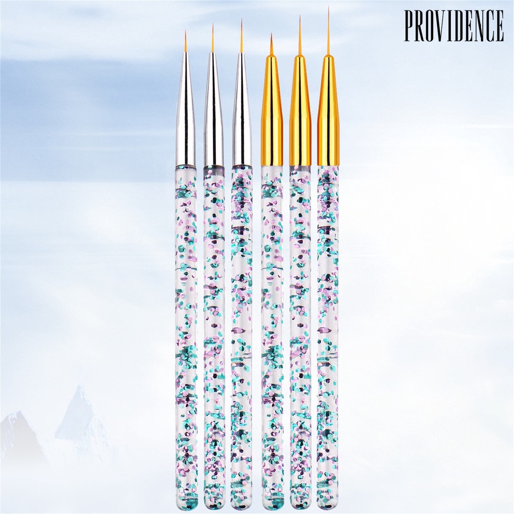 Providence 3Pcs / Set Pena Ukir Kuku Ultra Tipis Bahan Akrilik Untuk Nail Art / Manicure DIY