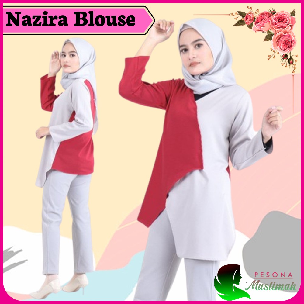Baju Atasan Blouse Wanita Terbaru 2021 Nazira Blouse