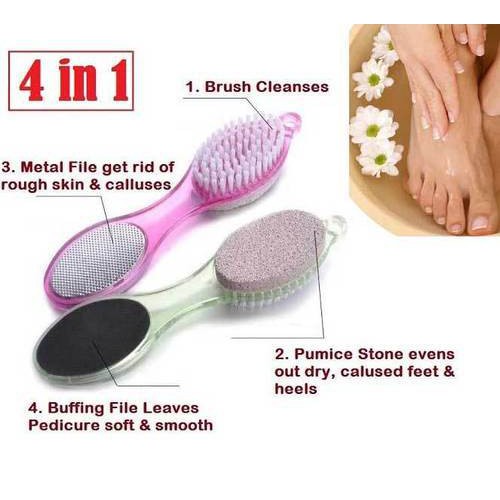 Pedicure Paddle Brush 4 Step / Penghalus Tumit Kaki 4 Langkah