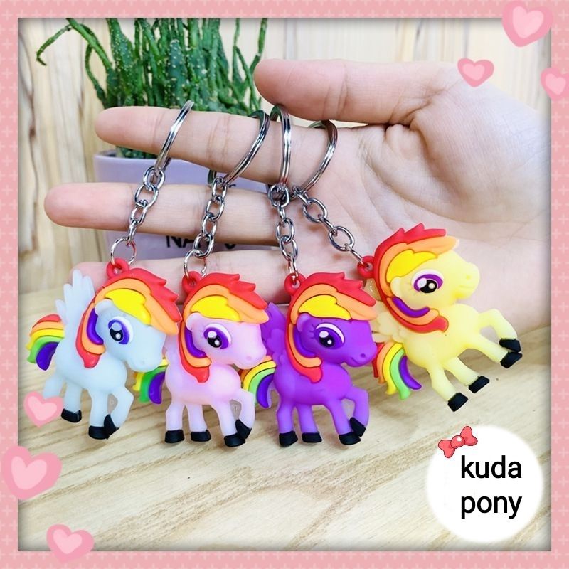 Gantungan Kunci Karakter Lucu Gantungan Kunci Unicorn Hello Kitty Kuda Poni Koleksi Kado Hadiah Anak Gantungan Kunci
