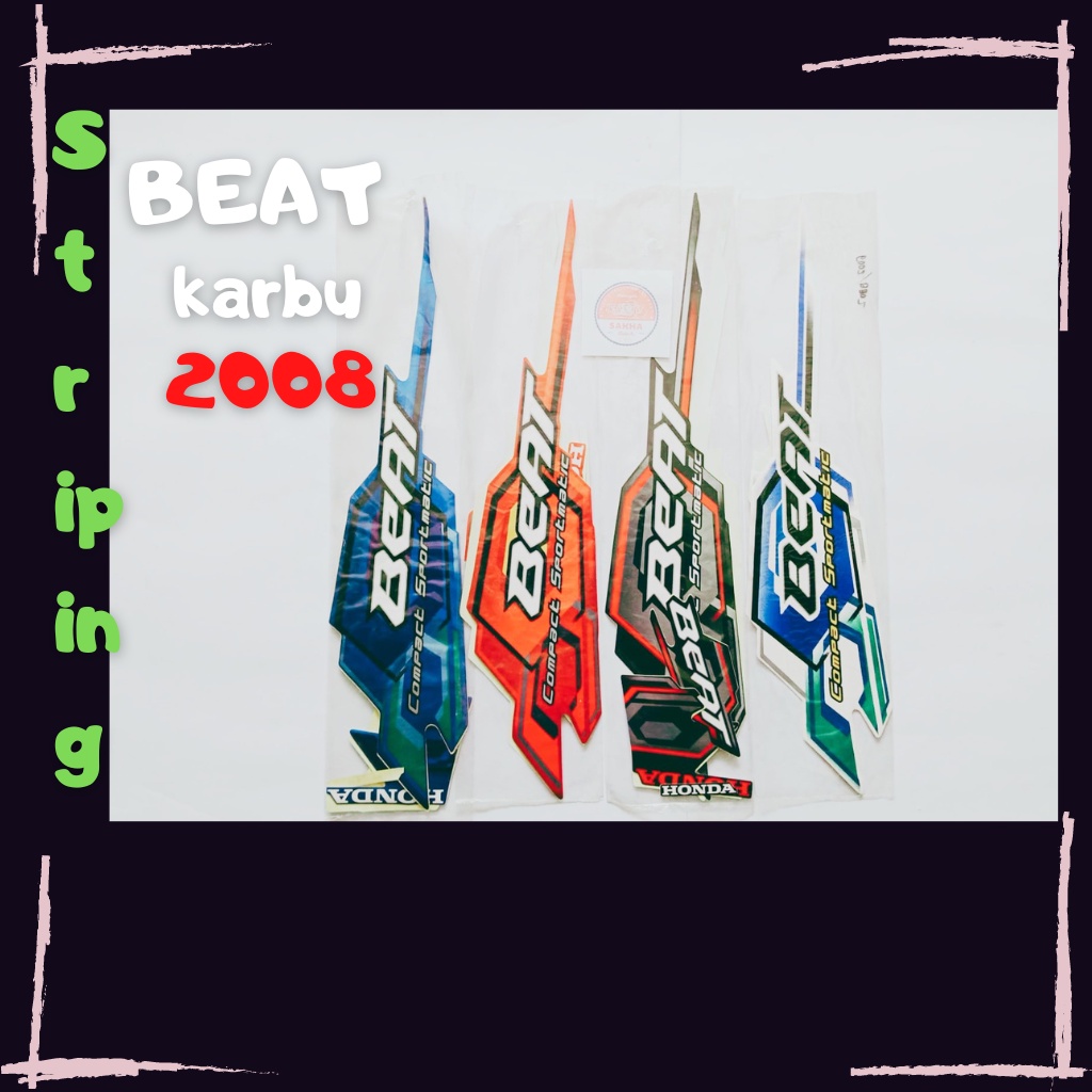 STRIPING STICKER MOTOR BEAT KARBU 2008 LIST BODY BEAT KARBU 2008 TERMURAH