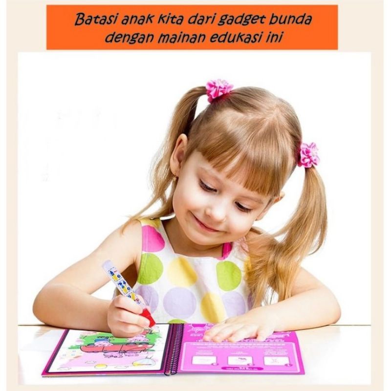 Mainan Buku Gambar Ajaib Magic Water Motorik Anak