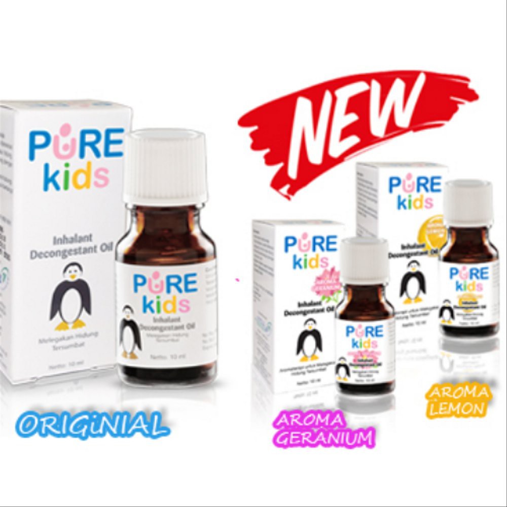 Pure Kids PureKids Inhalant Decongestant Oil - Tungku Original / Lemon / Geranium 10ml 10 ml