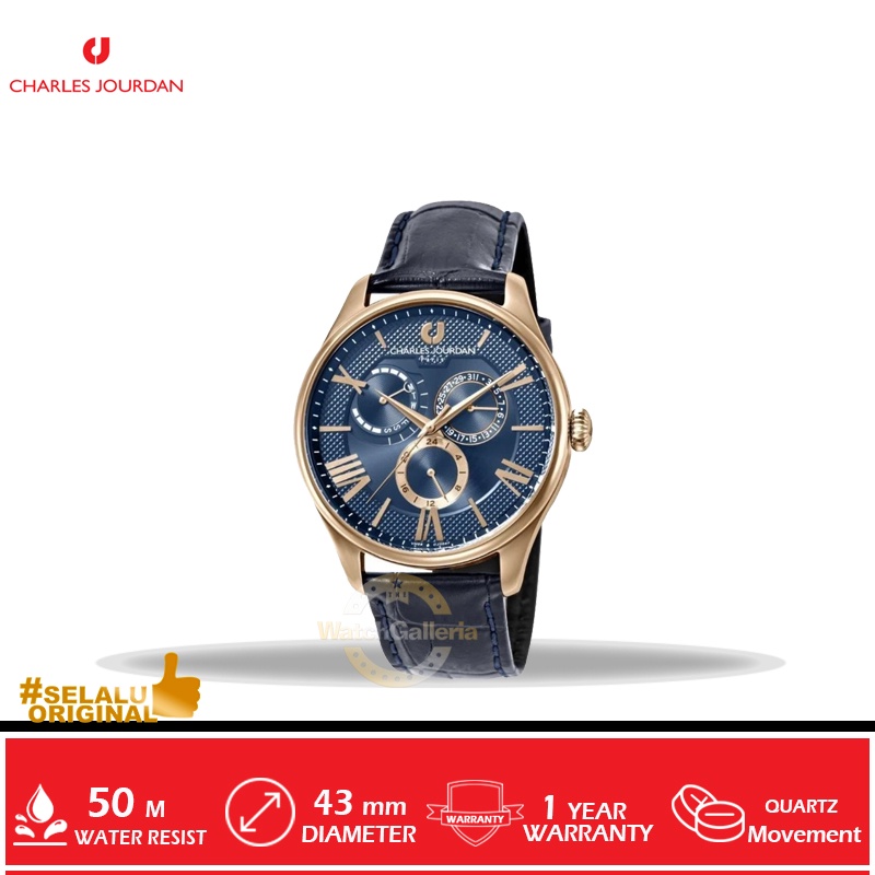 Jam Tangan Analog Man Charles Jourdan CJ1047-1583M Original Murah