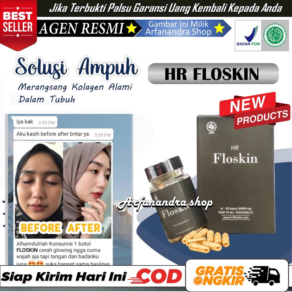 PASTI ASLI FLOSKIN Penghilang Flek Pemutih Original Minuman Collagen Booster BPOM