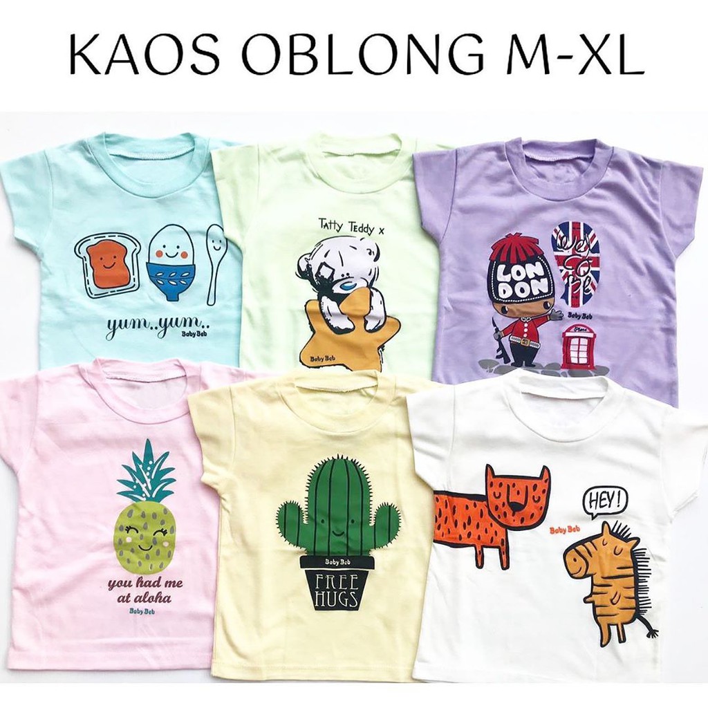 Kaos anak kaos oblong anak kaos oblong bayi M dan L lucu murah terlaris harian santai