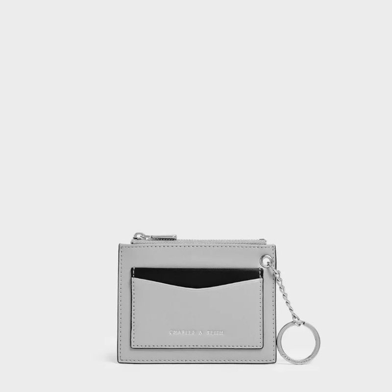 5.5 SALE | CK Two-Tone Zip Pocket Card Holder