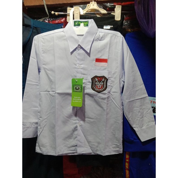 (BAJU SEKOLAH) BAJU PUTIH MERK ALWAFA EXCLUSIVE LENGAN PANJANG/SERAGAM SEKOLAH