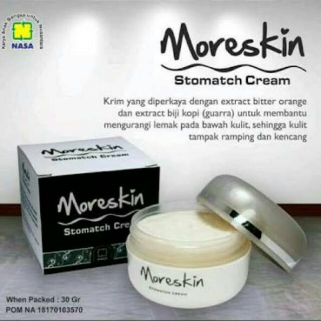 Moreskin Stomach Cream NASA Krim Susut Perut Pengecil Perut