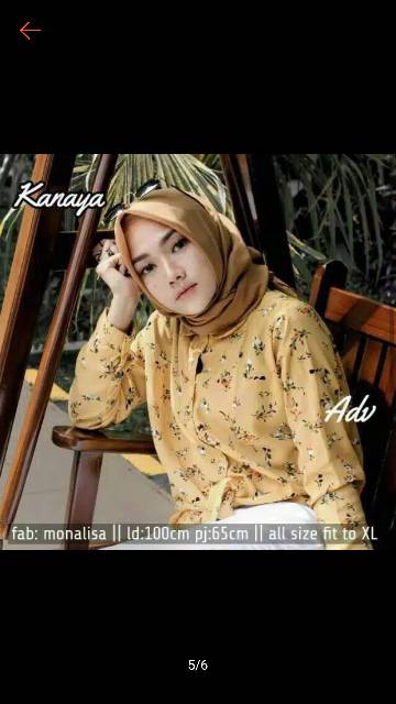 PROMO KANAYA BLOUSE MONALISA ATAU KEMEJA CEWEK KEKINIAN