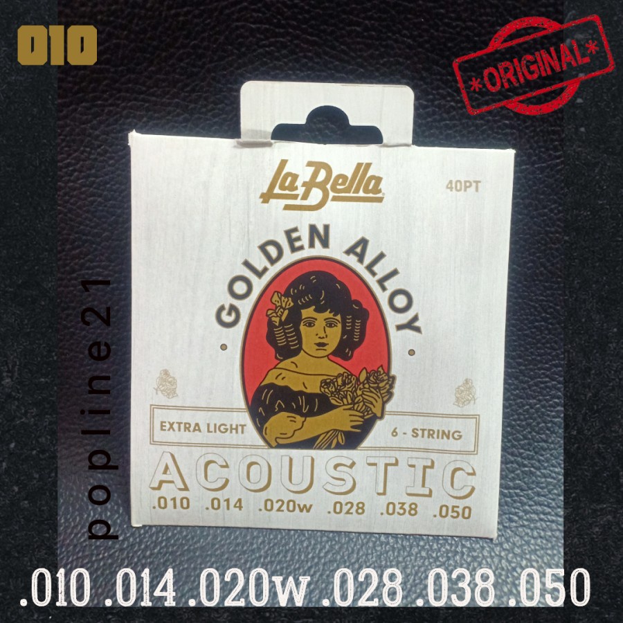 Senar gitar akustik La Bella Golden Alloy / Acoustic String LaBella 09