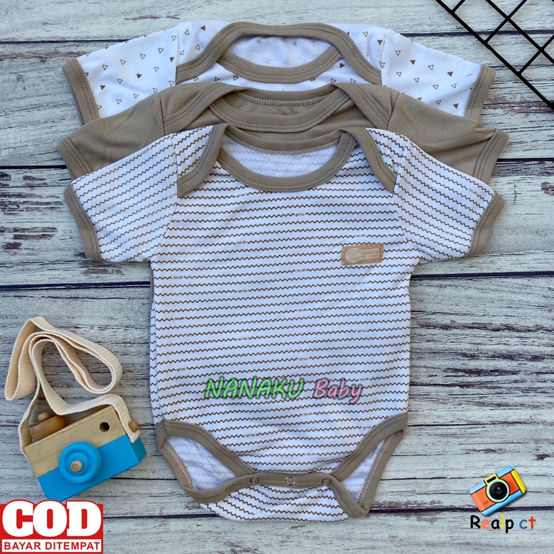 Kualitas Premium Isi 3 PCS Jumper Bayi Baru Lahir Seri Cream Usia 0-6 Bulan - Ana Baby