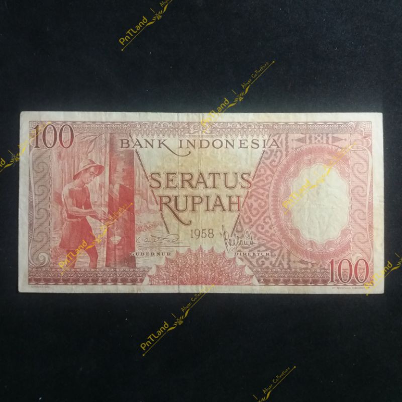 Uang Kuno 100 Rupiah Seri Pekerja Merah Tahun 1964