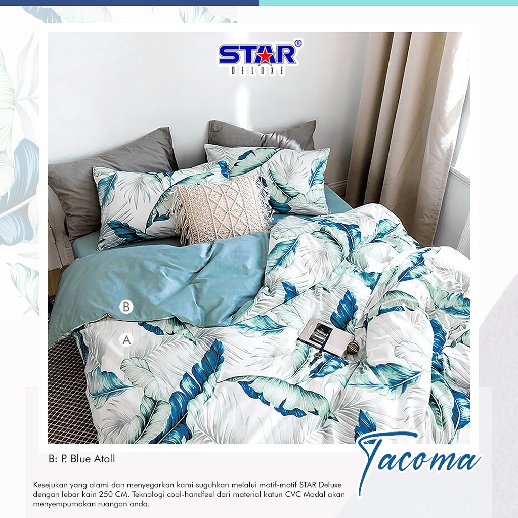 Bed Cover Star - Tacoma | Seprai Bed Cover Katun Motif Bunga