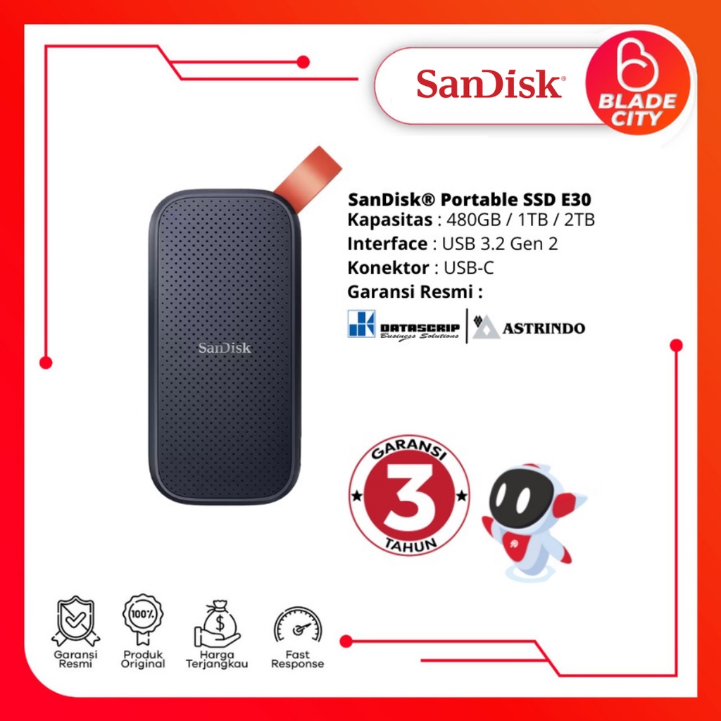 Portable SSD 2TB Sandisk Extreme E30