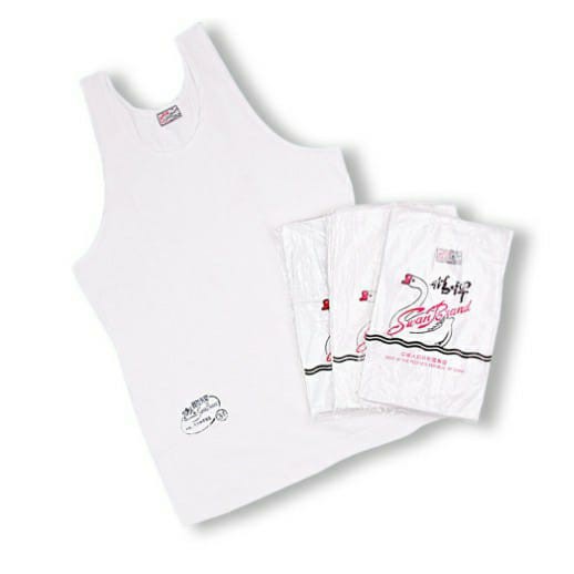 Kaos Dalam Singlet warna Putih Pria Cowok Swan Brand [ Produk Best Seller Termurah ]