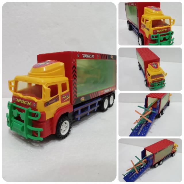 Mainan Mobil Box Isi Helikopter - Mainan Truk Box