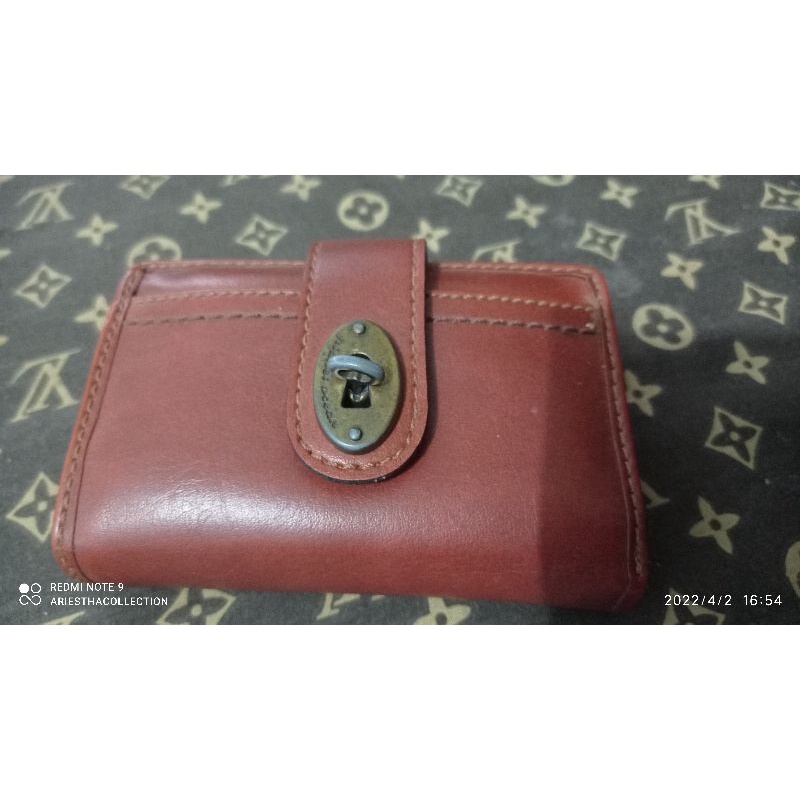 PRELOVED DOMPET WANITA COKLAT / DOMPET WANITA BANYAK KARTU PLANET OCEAN