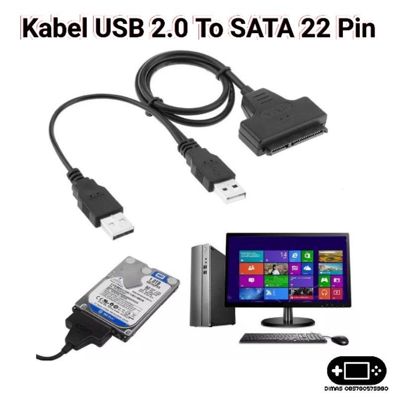 Kabel SATA USB 2.0 untuk HDD Hard Disk 2.5 Inch# CABLE SATA USB 2.0